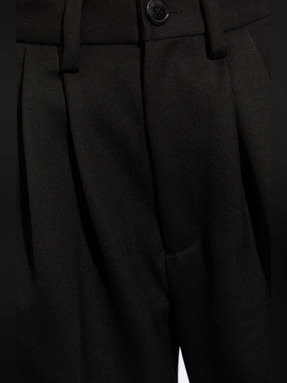 Women’s Anine Bing Elegant Black Pleated Wool Dress Pants - Picture 8 of 10